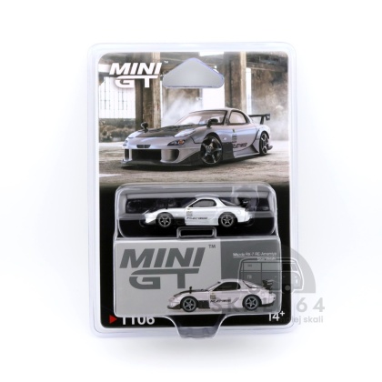 MINI GT Mazda RX-7 E-Amemiya Silver Metallic LHD MGT01106-BL MiniGT