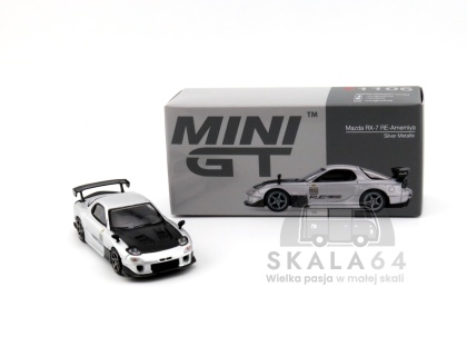 MINI GT Mazda RX-7 E-Amemiya Silver Metallic LHD MGT01106-L MiniGT