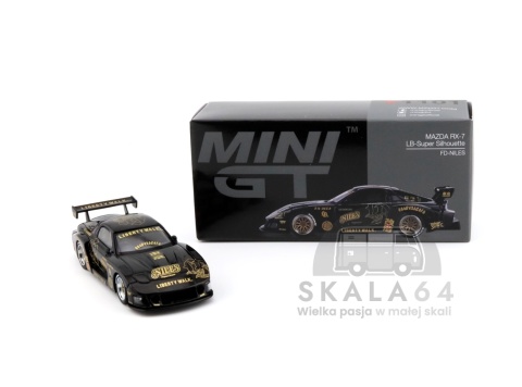 Model samochodu Mazda RX-7 LB-Super Silhouette FD-NILES w skali 1:64 - pudełko