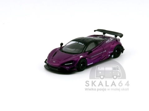 Model samochodu McLaren 720S LB Works Purple w skali 1:64 - przód