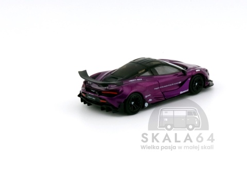 Model samochodu McLaren 720S LB Works Purple w skali 1:64 - tył