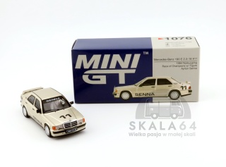 MINI GT Mercedes-Benz 190 E 2.3-16 #11 1984 Nurburgring Race of Champions with Figure Ayrton Senna LHD MGT01076-L MiniGT