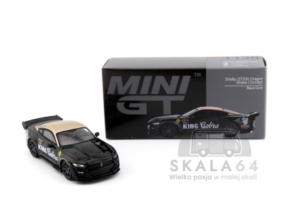 MINI GT Shelby GT500 Dragon Snake Concept Black / Gold LHD MGT01130-L MiniGT