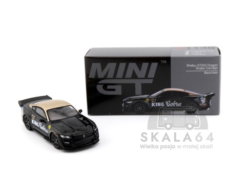 MINI GT Shelby GT500 Dragon Snake Concept Black / Gold LHD MGT01130-L MiniGT