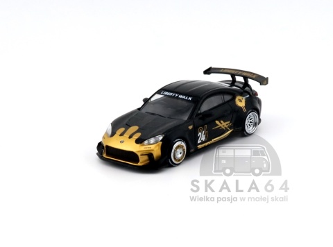 Model samochodu Toyota GR86 LB Nation Black / Gold w skali 1:64 - przód
