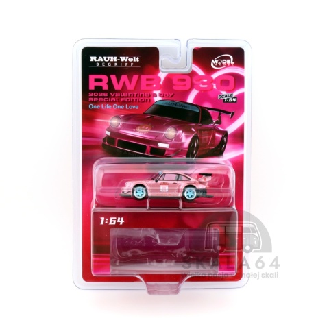 Model samochodu Porsche 911 RWB 930 Pink Valentine's Day Special Edition w skali 1:64 - blister
