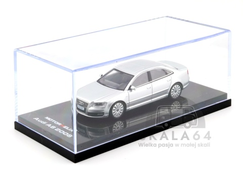 MOTORHELIX Audi A8 L W12 Quattro 2008 Ice Silver Metallic 1:64