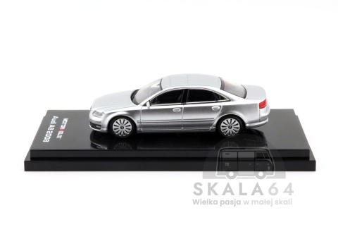 MOTORHELIX Audi A8 L W12 Quattro 2008 Ice Silver Metallic 1:64