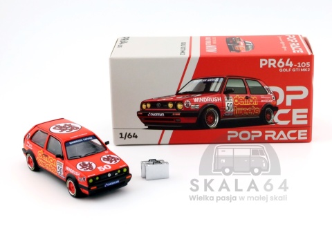 Model samochodu Volkswagen VW Golf GTi MK2 Team Demon Tweeks BTCC 1988 w skali 1:64 - pudełko