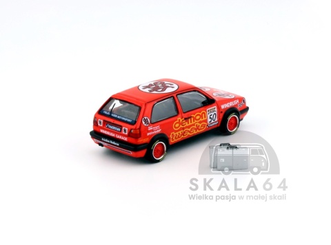Model samochodu Volkswagen VW Golf GTi MK2 Team Demon Tweeks BTCC 1988 w skali 1:64 - tył