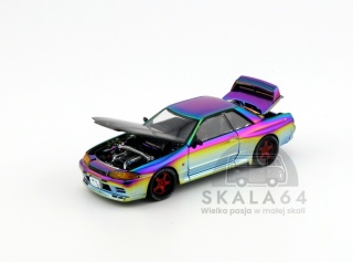 POP RACE PR64-424 Nissan Skyline GT-R R32 Magic Chrome Vancouver Edition PR640424 1:64