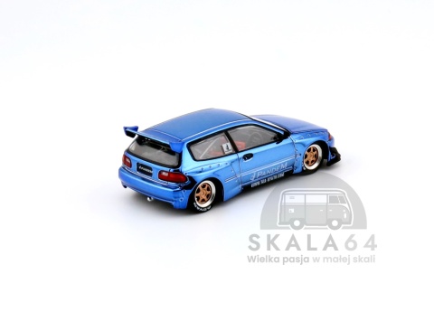 POP RACE PR64-206 Honda Pandem Civic EG6 Blue Chrome PR64-0206 1:64
