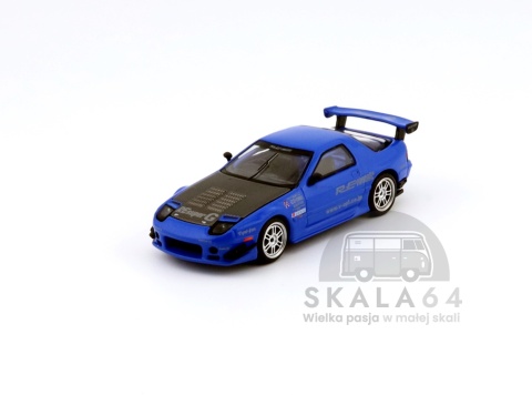 POP RACE PR64-223 Mazda RX7 FC3S Re Amemiya Widebody Blue PR64-0290 1:64