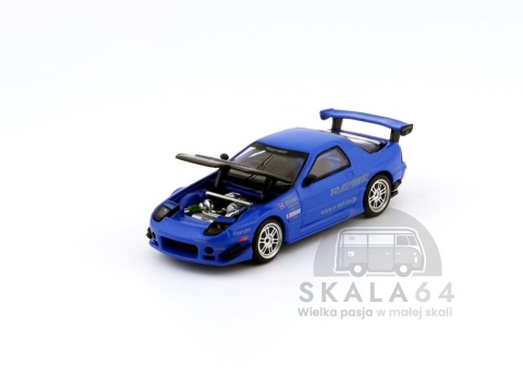 POP RACE PR64-223 Mazda RX7 FC3S Re Amemiya Widebody Blue PR64-0290 1:64