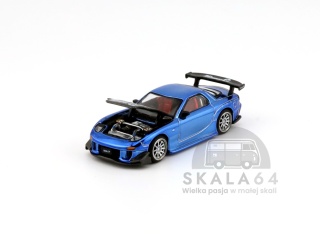 POP RACE PR64-223 Mazda RX7 Re Amemiya Widebody Blue Chrome PR64-0223 1:64