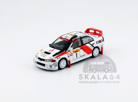 POP RACE PR64-231 Mitsubishi Lancer Evolution EVO IV Safari Rally Kenya 1998 PR64-0231 1:64