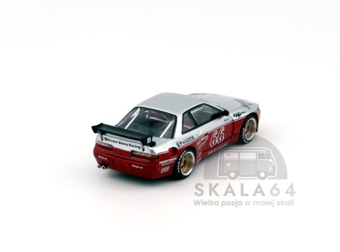 Model samochodu Pandem Nissan Silvia S13 Moontech Red w skali 1:64 - tył