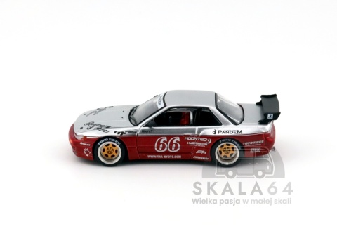 Model samochodu Pandem Nissan Silvia S13 Moontech Red w skali 1:64 - bok