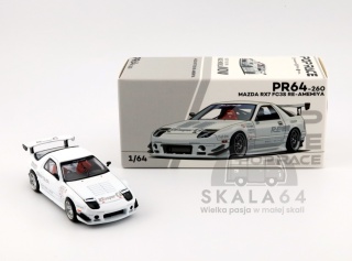 POP RACE PR64-260 Mazda RX7 FC3S Re Amemiya White PR64-0260 1:64