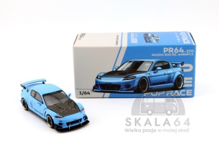 POP RACE PR64-270 Mazda RX8 Re Amemiya Widebody Light Blue PR64-0270 1:64