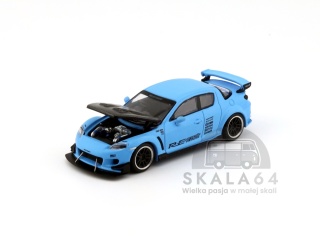 POP RACE PR64-270 Mazda RX8 Re Amemiya Widebody Light Blue PR64-0270 1:64
