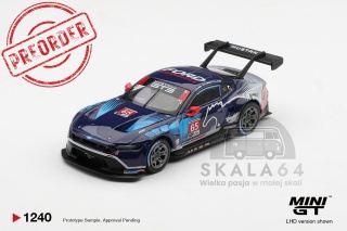 PREORDER MINI GT MGT01240-BL 2025 Ford Mustang GT3 #65 Ford Multimatic Motorsports Daytona 24 hrs Winner