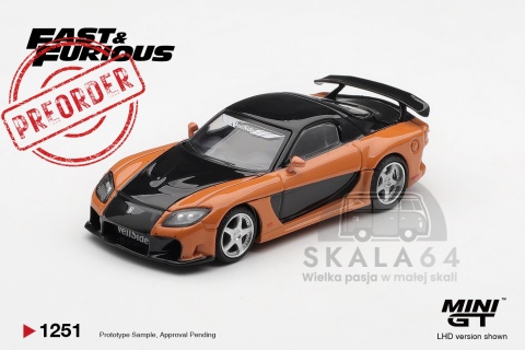 PREORDER MINI GT MGT01251-BL 2006 Mazda RX-7 (FD) Veilside Fortune Han Seoul-Oh *The Fast and The Furious: Tokyo Drift*