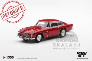 PREORDER MINI GT MGT01305-L 1965 Aston Martin BD5, fiesta red