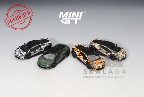 PREORDER MINI GT MGTS0026 2025 Lamborghini Huracan Sterrato All Terrarin 4 cars set