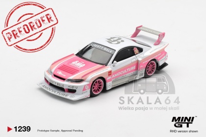 PREORDER MNI GT MGT01239 -R 2026 Nissan Silvia (S15) LB-Super Silhouette Amoculture, white/pink