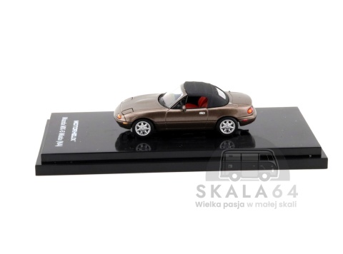 Model samochodu Mazda MX-5 Miata NA Spider Roadster LHD Metallic Brown w skali 1:64 - sofl