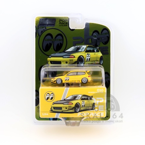 POP RACE Pandem Honda Civic EG6 Mooneyes Enigma Exclusive Edition #010 1:64