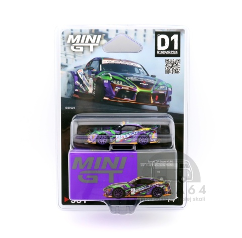 Model samochodu Toyota GR Supra KUHL 2021 D1GP Evengelion Racing w skali 1:64