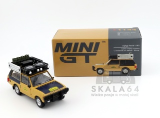 MINI GT Range Rover 1981 Camel Trophy Sumatra Winner C. Swoboda & K. Mentel LHD MGT01144-BL MiniGT