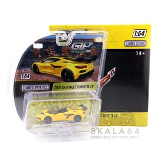 GREENLIGHT Premium 2025 Chevrolet Corvette ZR1 Yellow HEC 2025 Limited Edition 1999 PCS 1:64