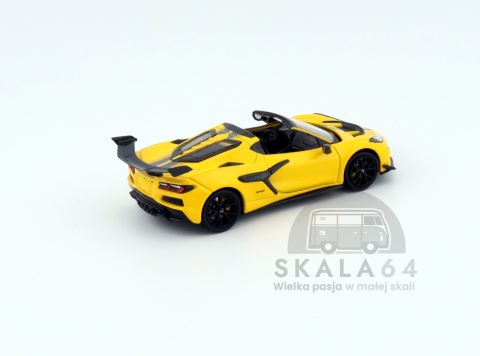Model samochodu 2025 Chevrolet Corvette ZR1 Yellow HEC 2025 Limited Edition w skali 1:64 - dach