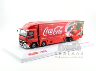 TARMAC WORKS Mitsubishi Fuso Super Great Coca-Cola Santa Truck Red 1:64