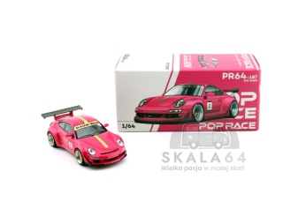 POP RACE PR64-187 Porsche 911 RWB 997 AVA Pink PR64-0187 1:64
