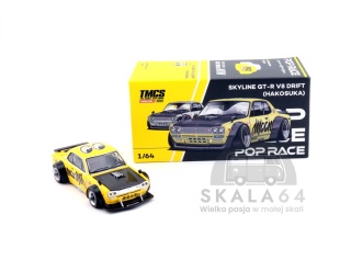 POP RACE PR64-297 TMCS Singapore 2025 Nissan Skyline GT-R V8 Drift Hakosuka Mooneyes PR64-0297 1:64