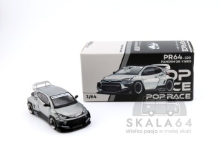 POP RACE PR64-329 Pandem Toyota GR Yaris Raw Metal Hong Kong ToyCar Salon PR640329 1:64