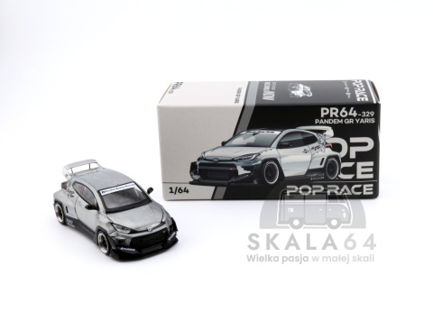 Model samochodu Pandem Toyota GR Yaris Raw Metal Hong Kong ToyCar Salon w skali 1:64 - pudełko