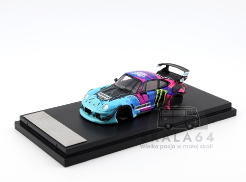 Model samochodu Porsche 911 RWB 993 RAUH-Welt Monster / Hoonigan w skali 1:64 - przód