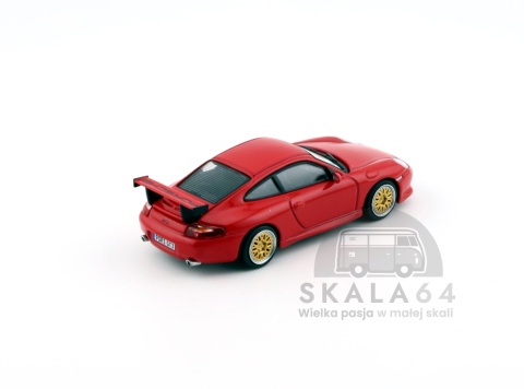 Model samochodu Porsche 911 GT3 type 996 Red w skali 1:64 - tył