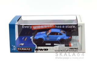 TARMAC WORKS Porsche 911 RWB 993 Tarmac Works 10th Anniversary Black / Blue 1:64