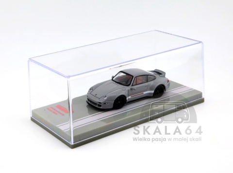 Model samochodu Porsche 911 993 Remastered by Gunther Werks Grey w skali 1:64 - gablotka