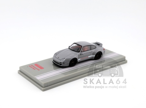 Model samochodu Porsche 911 993 Remastered by Gunther Werks Grey w skali 1:64 - przód