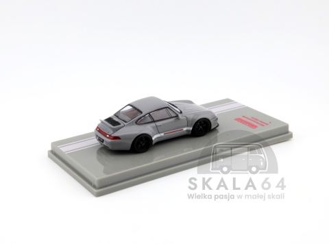 Model samochodu Porsche 911 993 Remastered by Gunther Werks Grey w skali 1:64 - tył