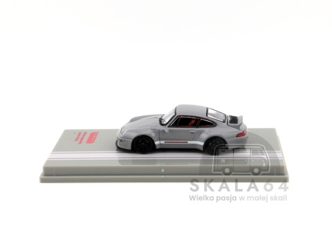 Model samochodu Porsche 911 993 Remastered by Gunther Werks Grey w skali 1:64 - bok