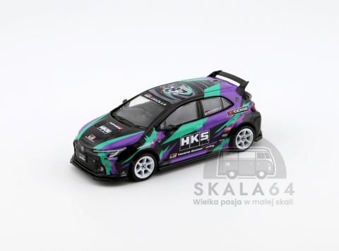 Model samochodu Toyota GR Corolla HKS w skali 1:64 - przód