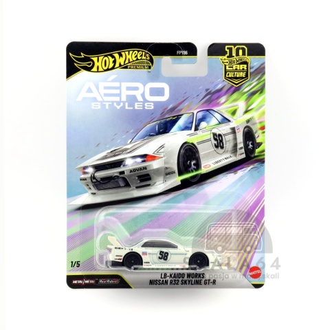 HOT WHEELS Premium Car Culture Aero Styles LB-Kaido Works Nissan R32 Skyline GT-R 1:64 JKF05